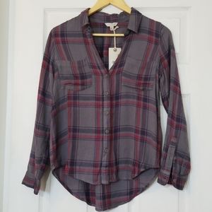 Lucky Brand Lightweight Button Up Shirt Plaid
